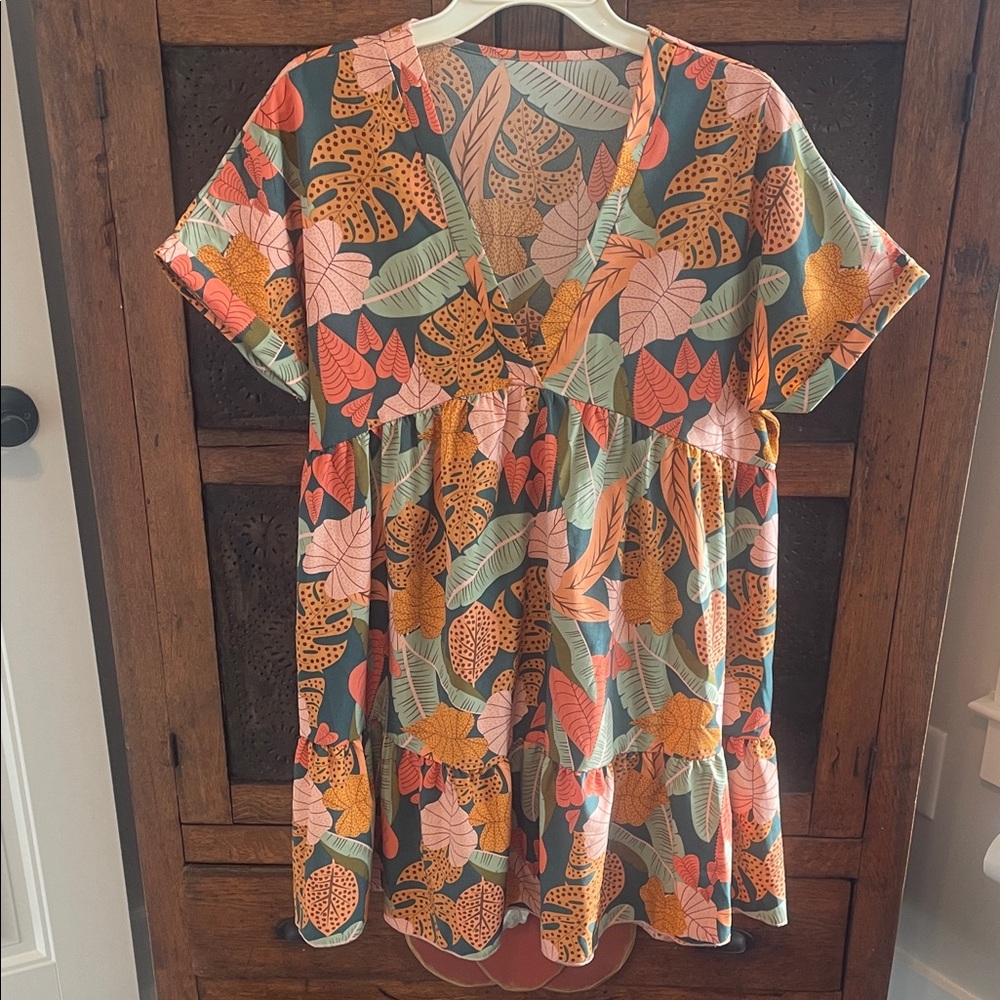SHEIN Multicolor Floral Midi Dress